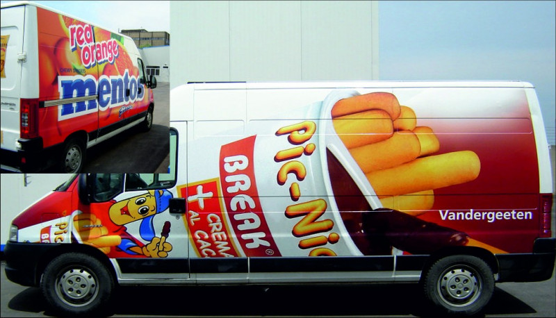 Брандиране на лот автомобили бранд Mentos