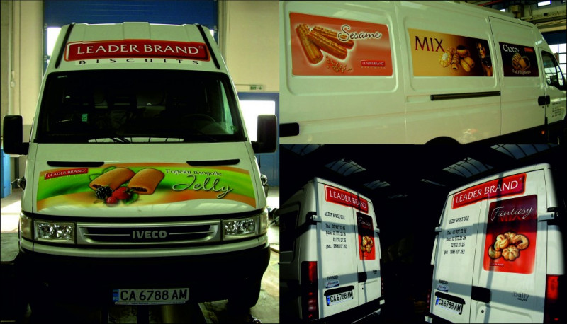 Брандиране на фирмен автомобил бранд LEADER BRAND