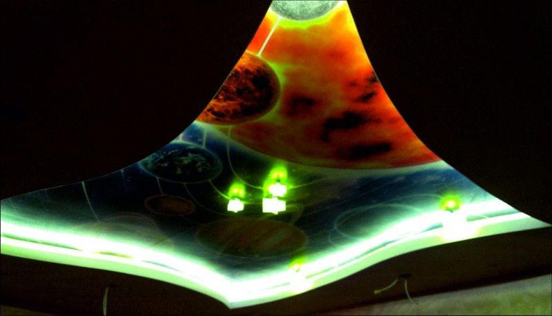 Печат и монтаж на таван за детска стая с осветителни елементи за частен дом гр. Дупница