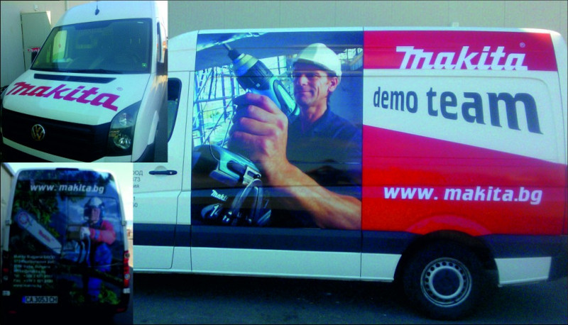 Брандиране на фирмен бус на MAKITA