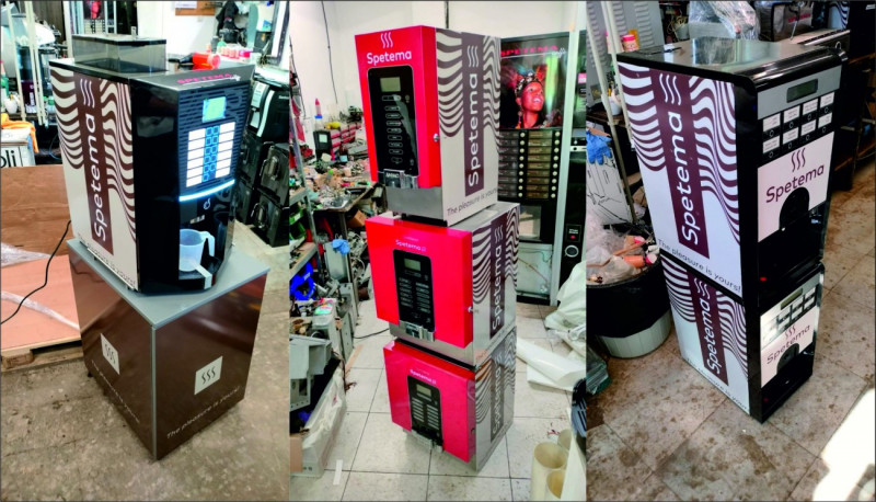 Брандиране на лот от кафе машини за марка Спетема