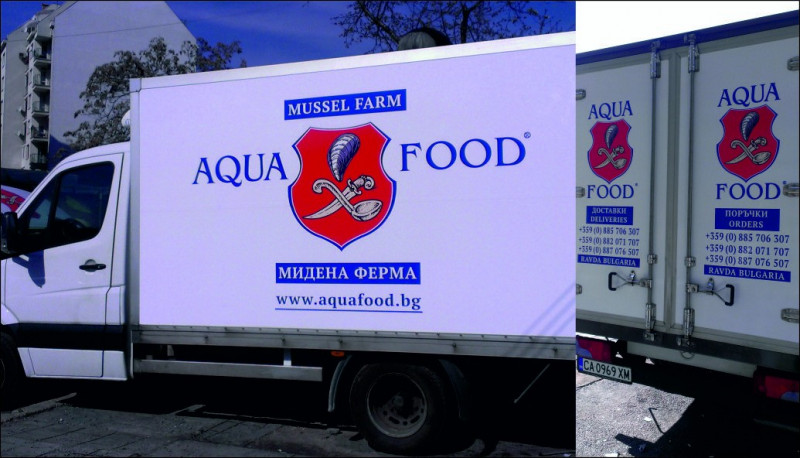 Брандиране на лот хладилни бусове за AQUA FOOD