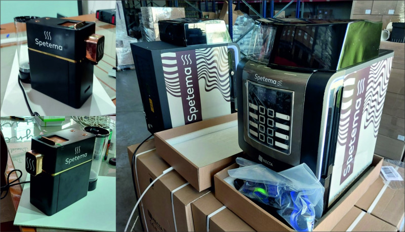 Брандиране на лот от кафе машини за марка Спетема