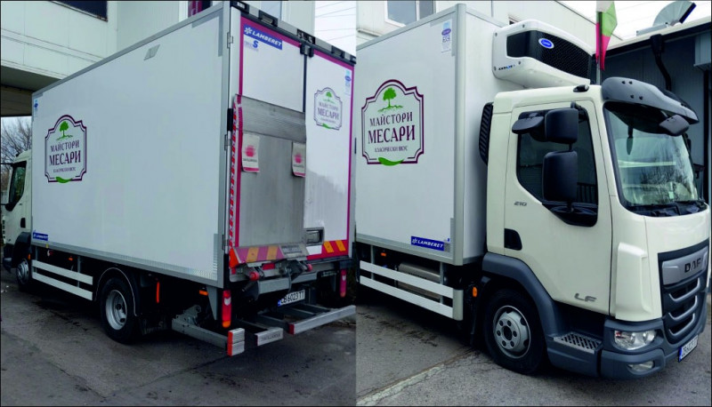 Брандиране на камион на фирма Майстори Месари