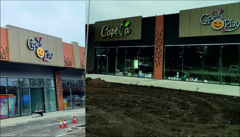 Изработка и монтаж на обемни надписи Capella Play и Capella foods за гр. Добрич